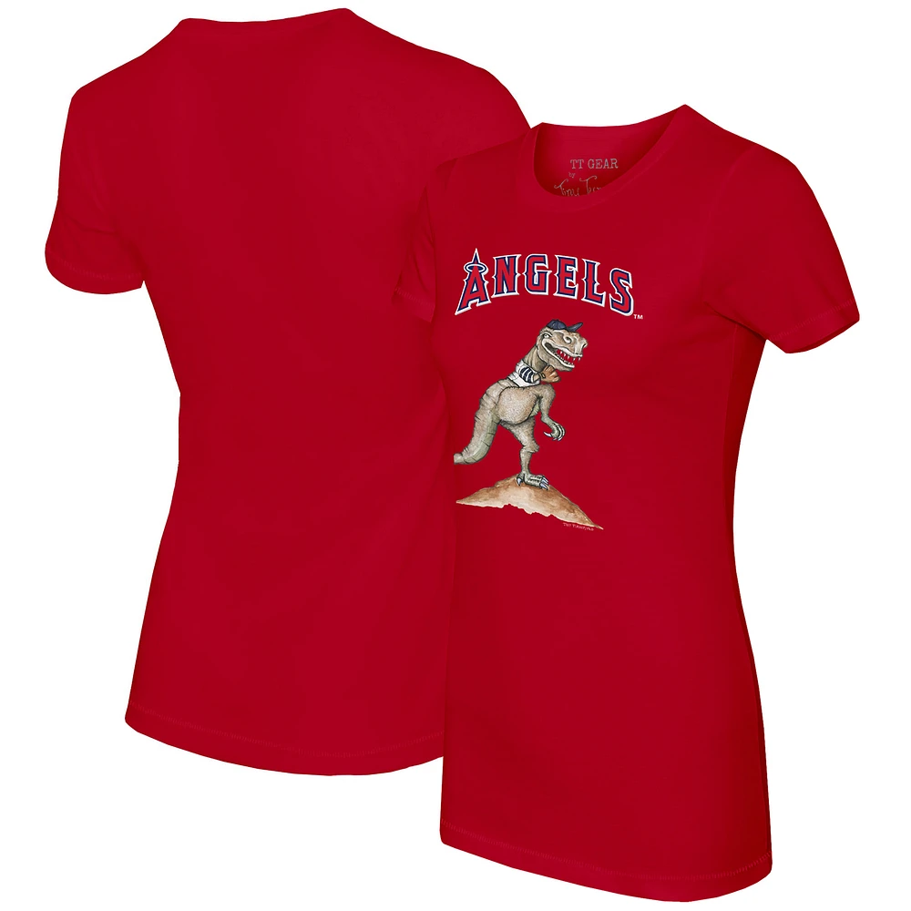 Women's Tiny Turnip Red Los Angeles Angels TT Rex T-Shirt