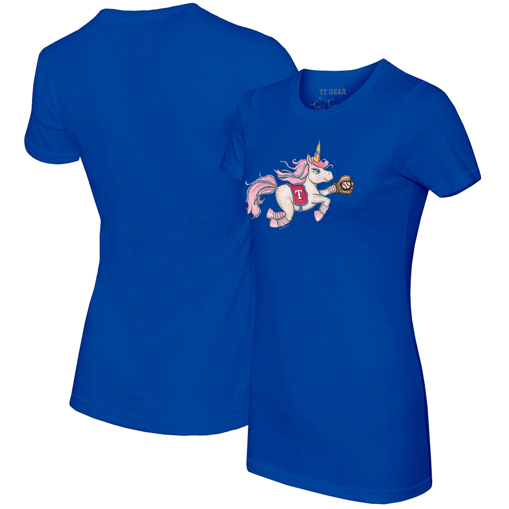 Women's Tiny Turnip Royal Texas Rangers Unicorn T-Shirt