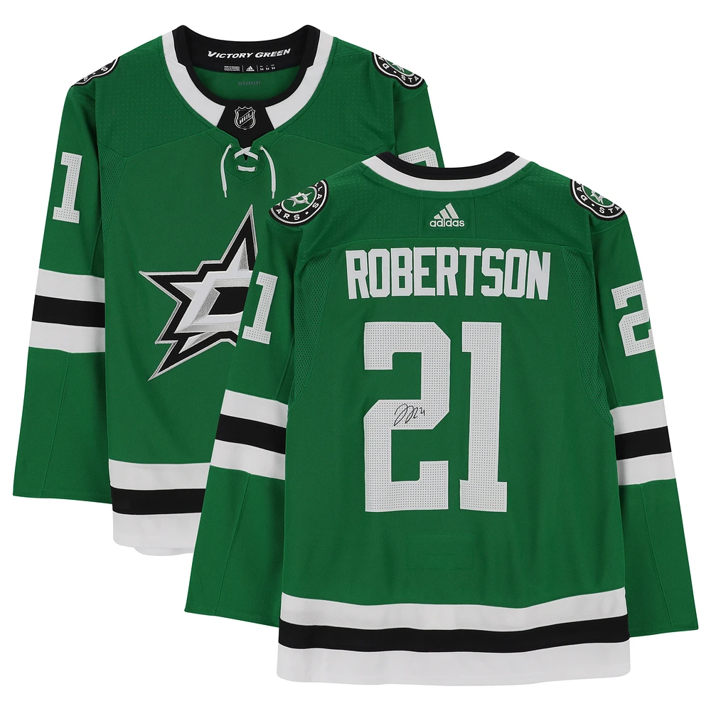 Jason Robertson Dallas Stars Autographed Kelly Green adidas Authentic Jersey