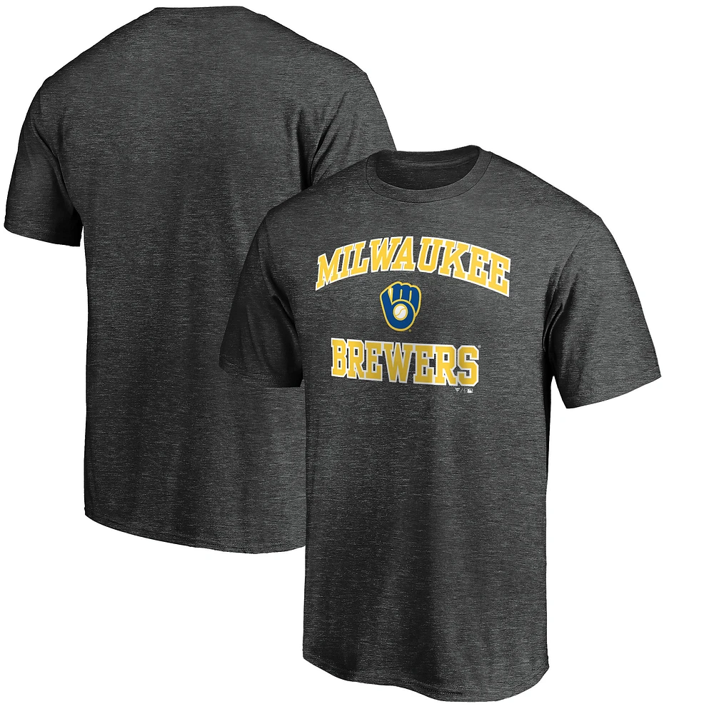 Men's Charcoal Milwaukee Brewers Heart & Soul T-Shirt