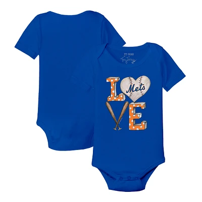 Infant Tiny Turnip Royal New York Mets Baseball Love Bodysuit