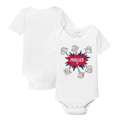 Infant Tiny Turnip White Philadelphia Phillies Baseball Pow Bodysuit