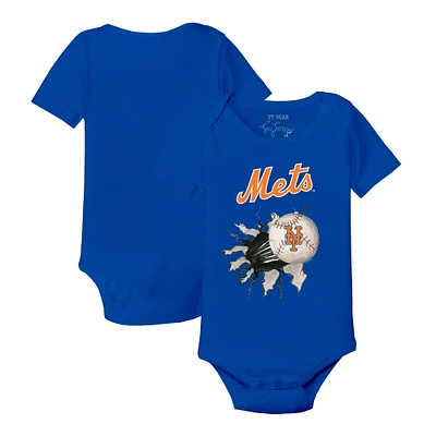 Infant Tiny Turnip Royal New York Mets Baseball Tear Bodysuit