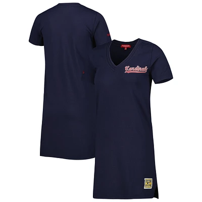 Women's Mitchell & Ness Navy St. Louis Cardinals Cooperstown Collection V-Neck Dress