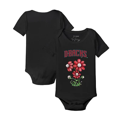 Infant Tiny Turnip Black Arizona Diamondbacks Blooming Baseballs Bodysuit