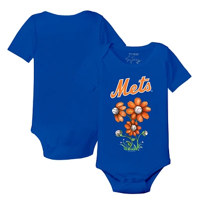 Infant Tiny Turnip Royal New York Mets Blooming Baseballs Bodysuit