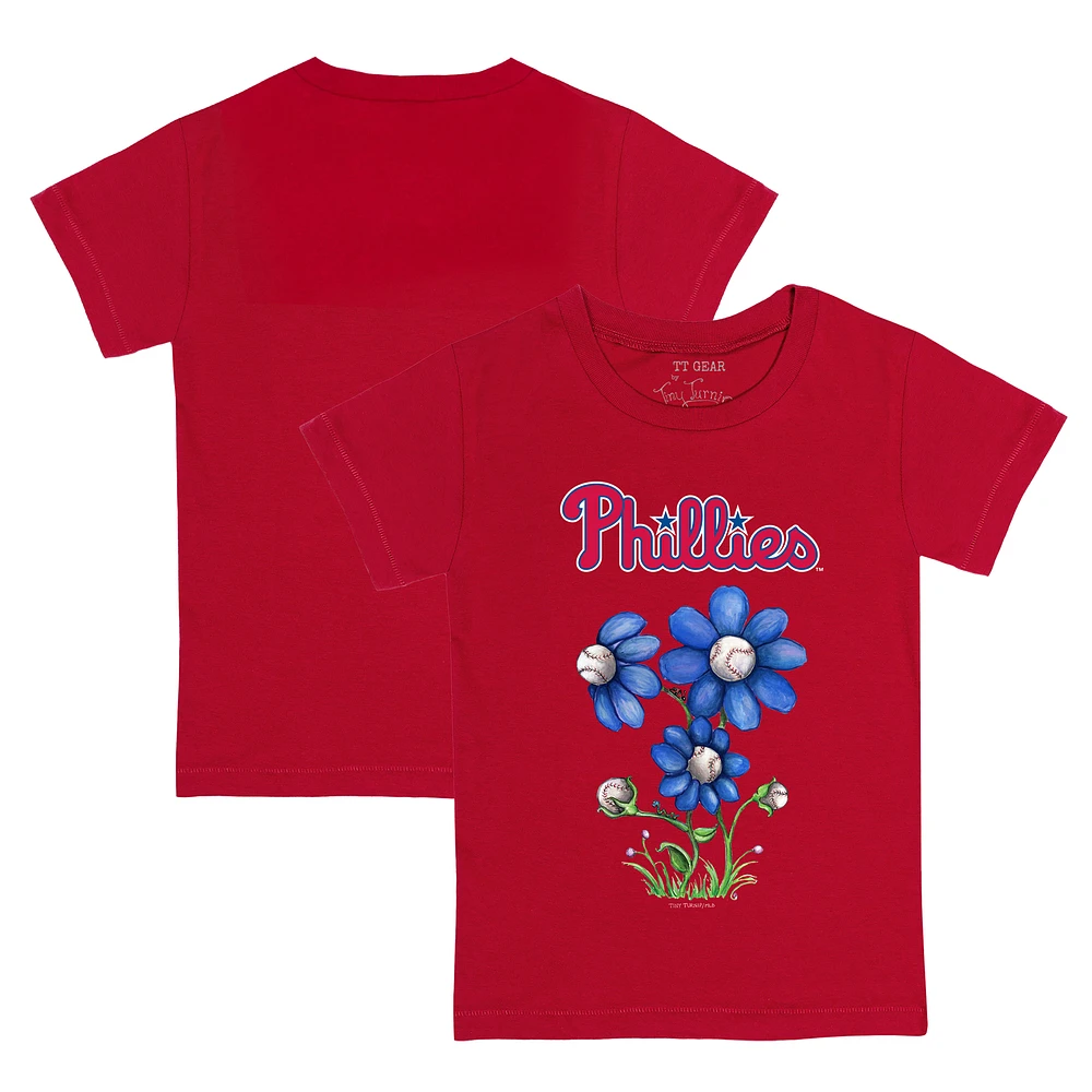 Infant Tiny Turnip Red Philadelphia Phillies Blooming Baseballs T-Shirt