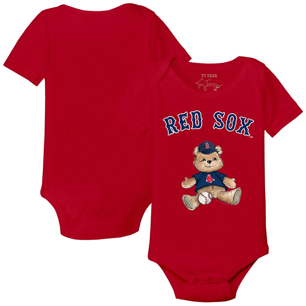 Infant Tiny Turnip Red Boston Sox Teddy Boy Bodysuit