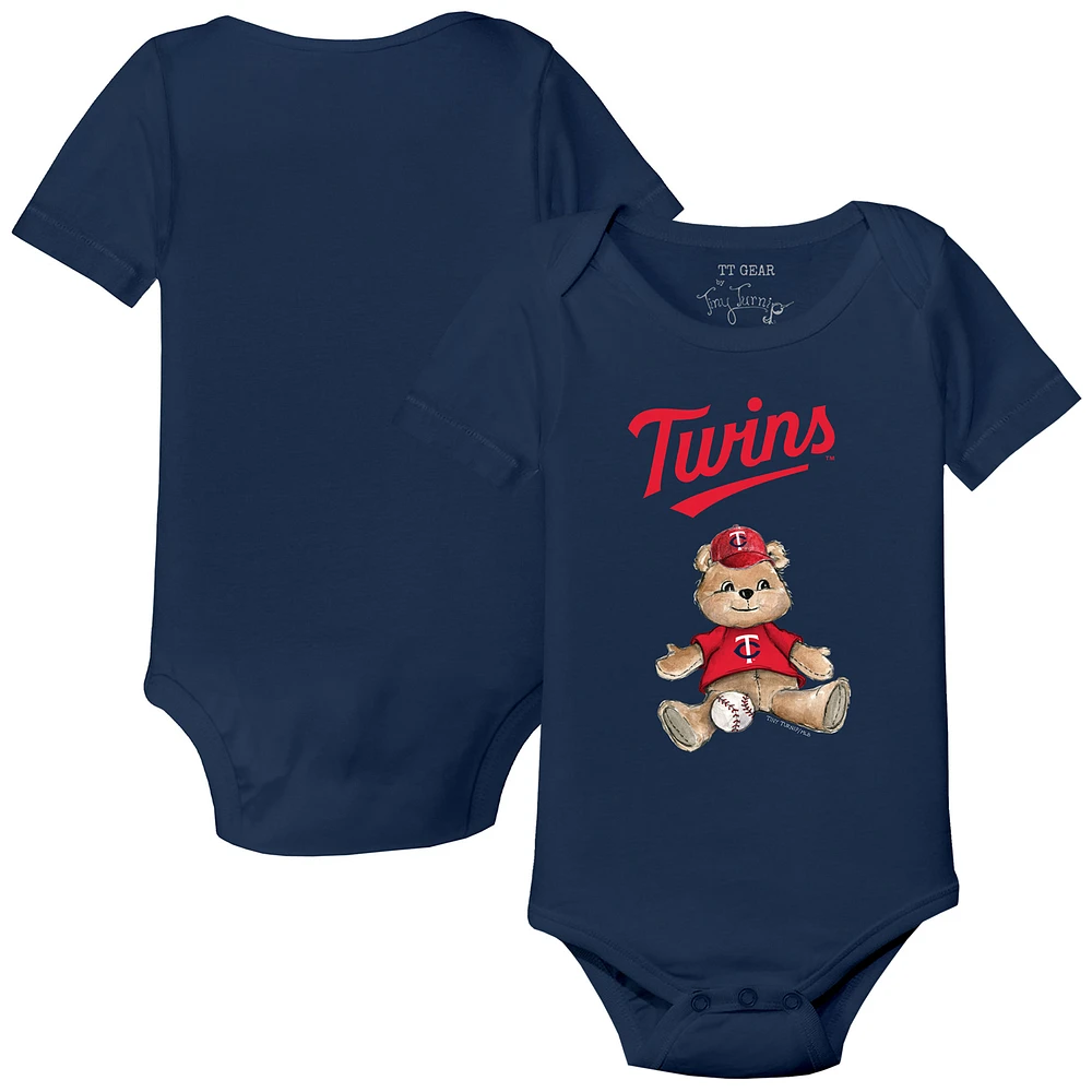 Infant Tiny Turnip Navy Minnesota Twins Teddy Boy Bodysuit