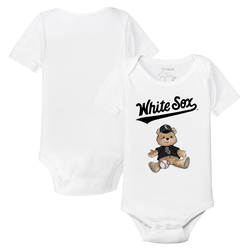 Infant Tiny Turnip White Chicago Sox Teddy Boy Bodysuit