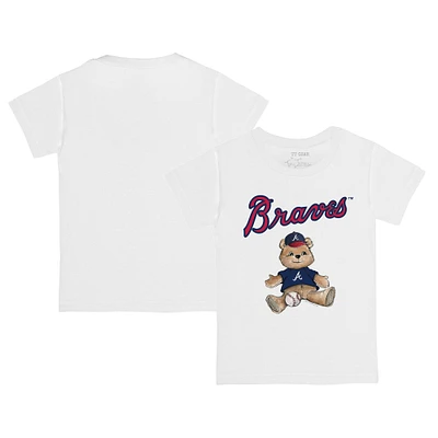 Infant Tiny Turnip White Atlanta Braves Teddy Boy T-Shirt