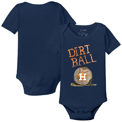 Infant Tiny Turnip Navy Houston Astros Dirt Ball Bodysuit