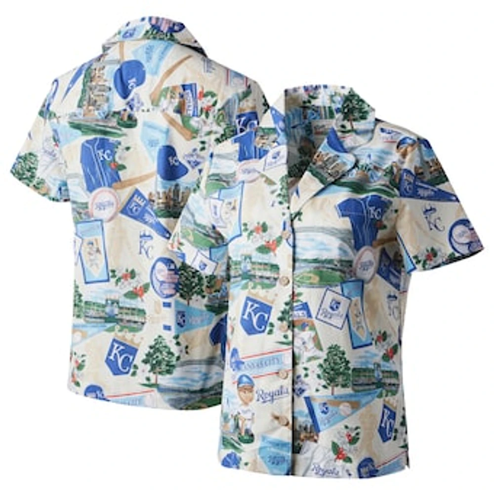 Women's Reyn Spooner White Kansas City Royals Scenic Camp Button-Up Shirt