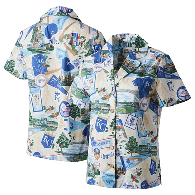 Women's Reyn Spooner White Kansas City Royals Scenic Camp Button-Up Shirt