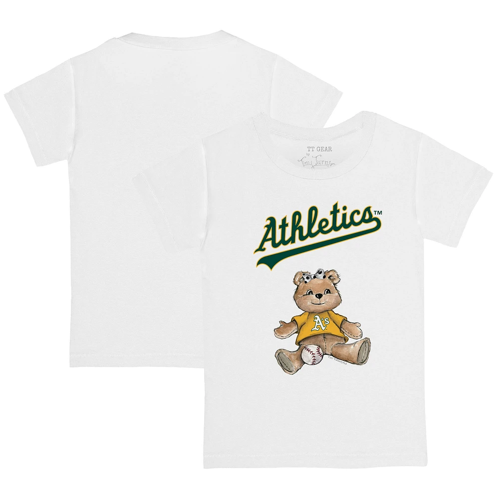 Infant Tiny Turnip White Athletics Girl Teddy T-Shirt
