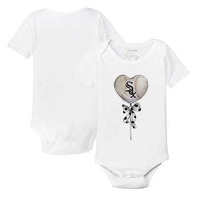Infant Tiny Turnip White Chicago Sox Heart Lolly Bodysuit