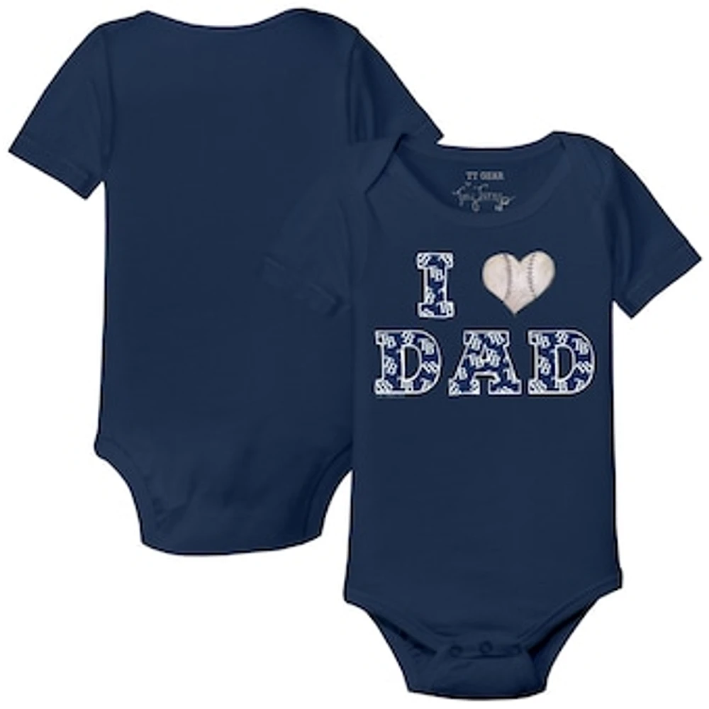 Infant Tiny Turnip Navy Tampa Bay Rays I Love Dad Bodysuit