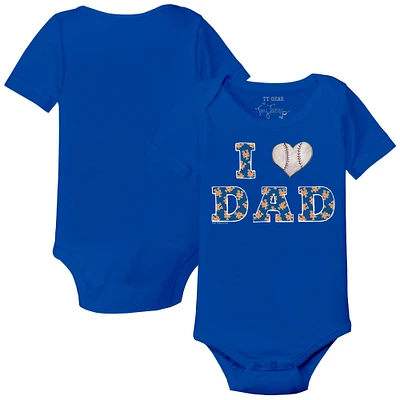 Infant Tiny Turnip Royal New York Mets I Love Dad Bodysuit