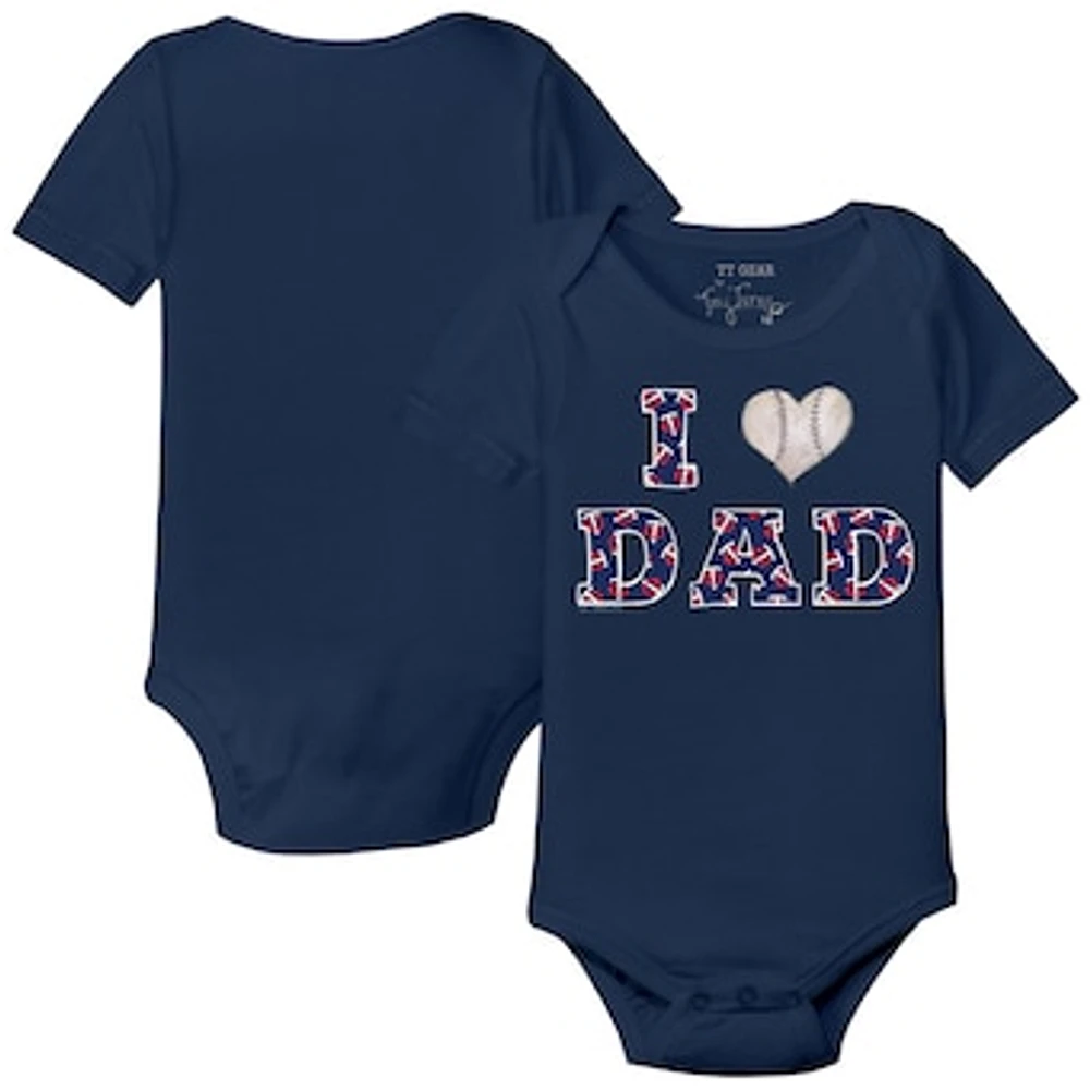 Infant Tiny Turnip Navy Minnesota Twins I Love Dad Bodysuit