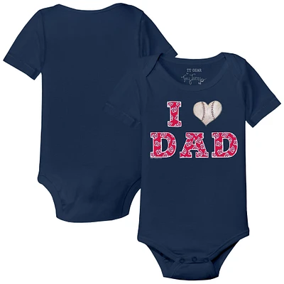 Infant Tiny Turnip Navy Washington Nationals I Love Dad Bodysuit