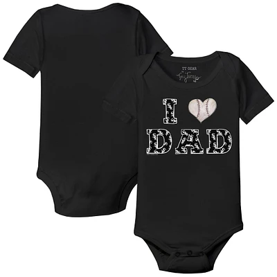 Infant Tiny Turnip Black Chicago White Sox I Love Dad Bodysuit