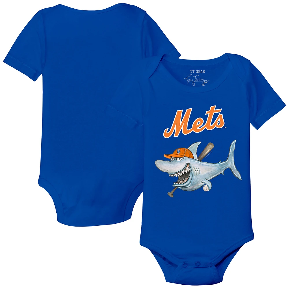 Infant Tiny Turnip Royal New York Mets Shark Bodysuit