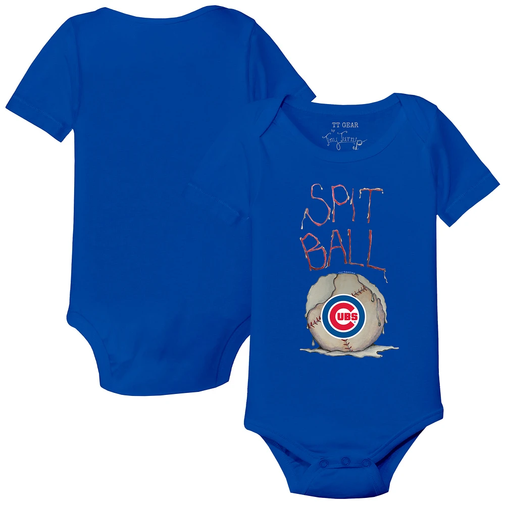 Infant Tiny Turnip Royal Chicago Cubs Spit Ball Bodysuit