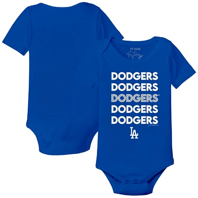 Infant Tiny Turnip Royal Los Angeles Dodgers Stacked Bodysuit