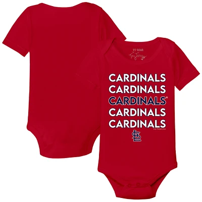 Infant Tiny Turnip Red St. Louis Cardinals Stacked Bodysuit