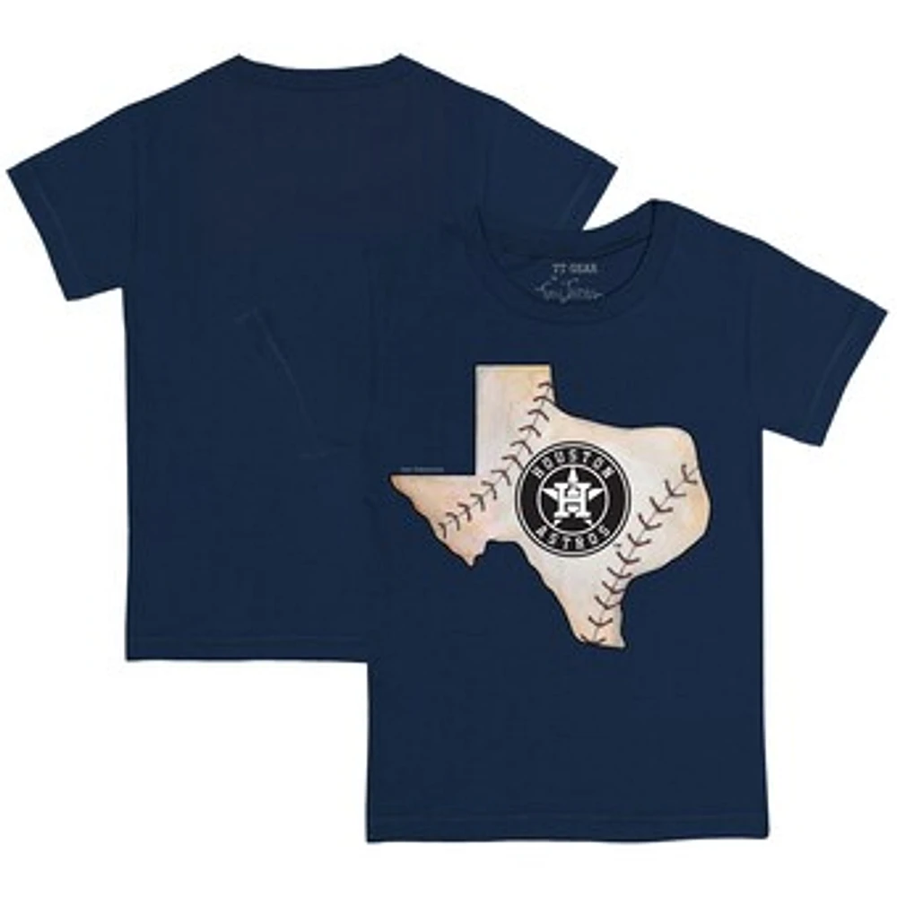 Infant Tiny Turnip Navy Houston Astros State Outline T-Shirt