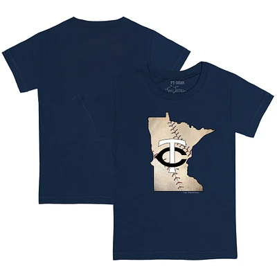 Infant Tiny Turnip Navy Minnesota Twins State Outline T-Shirt