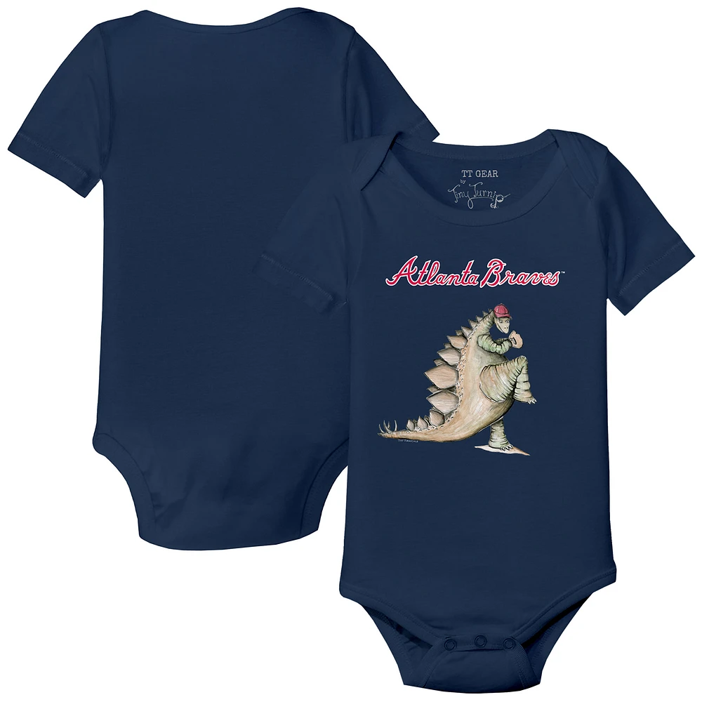 Infant Tiny Turnip Navy Atlanta Braves Stega Bodysuit