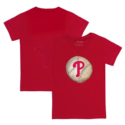 Infant Tiny Turnip Red Philadelphia Phillies Stitched Baseball T-Shirt