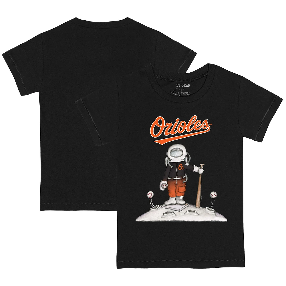 Toddler Tiny Turnip Black Baltimore Orioles Astronaut T-Shirt