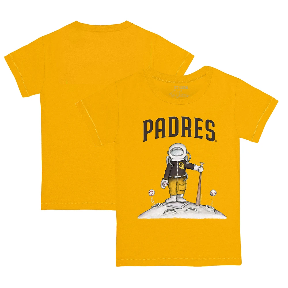 Toddler Tiny Turnip Gold San Diego Padres Astronaut T-Shirt
