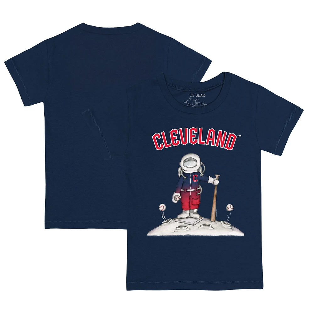 Toddler Tiny Turnip Navy Cleveland Guardians Astronaut T-Shirt