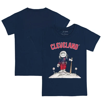 Toddler Tiny Turnip Navy Cleveland Guardians Astronaut T-Shirt