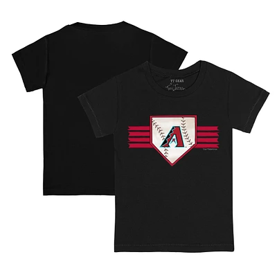 Toddler Tiny Turnip Black Arizona Diamondbacks Base Stripe T-Shirt