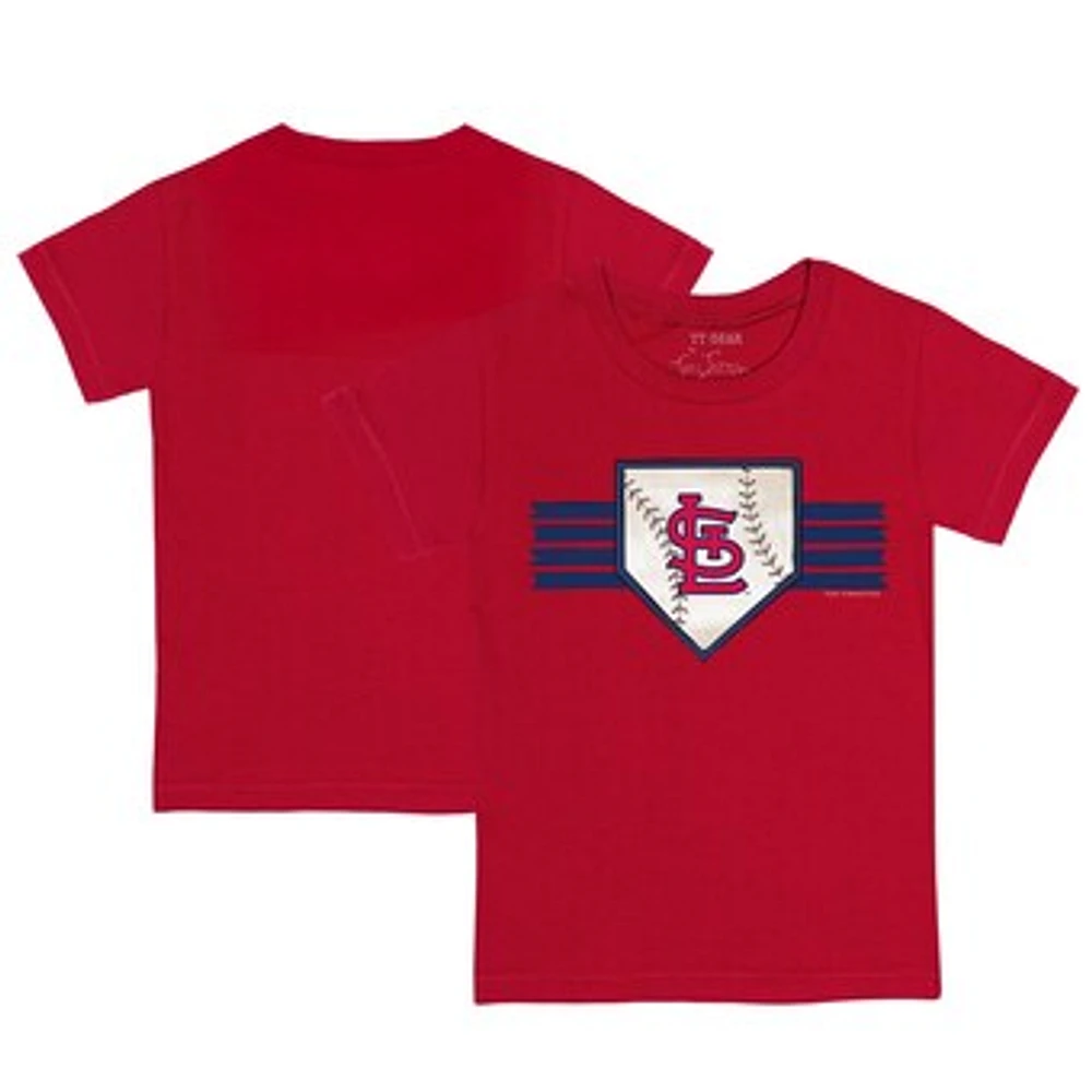 Toddler Tiny Turnip Red St. Louis Cardinals Base Stripe T-Shirt