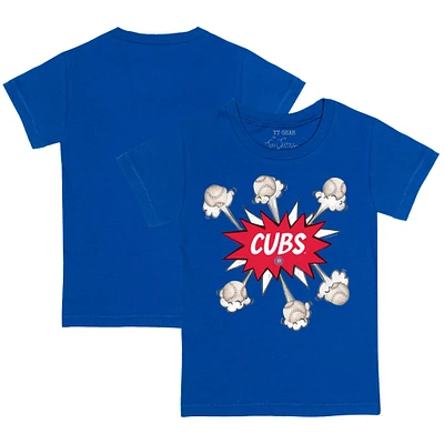 Toddler Tiny Turnip Royal Chicago Cubs Baseball Pow T-Shirt
