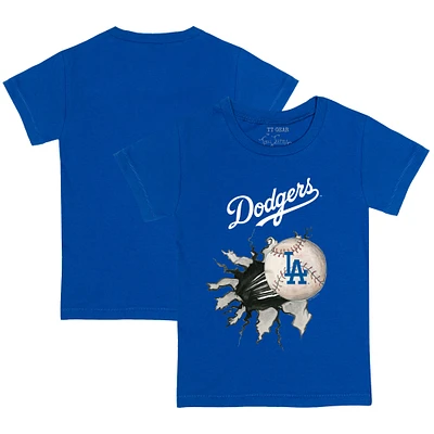 Toddler Tiny Turnip Royal Los Angeles Dodgers Baseball Tear T-Shirt