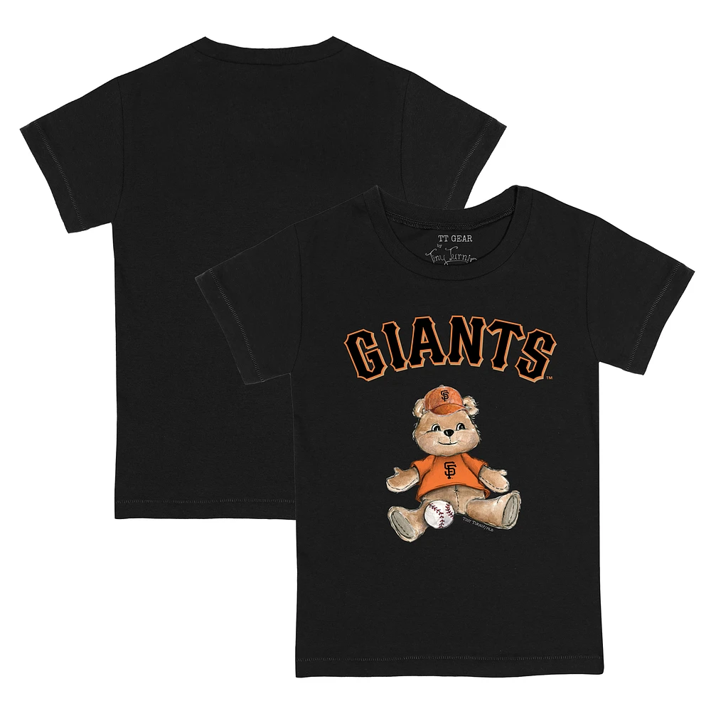 Toddler Tiny Turnip Black San Francisco Giants Teddy Boy T-Shirt
