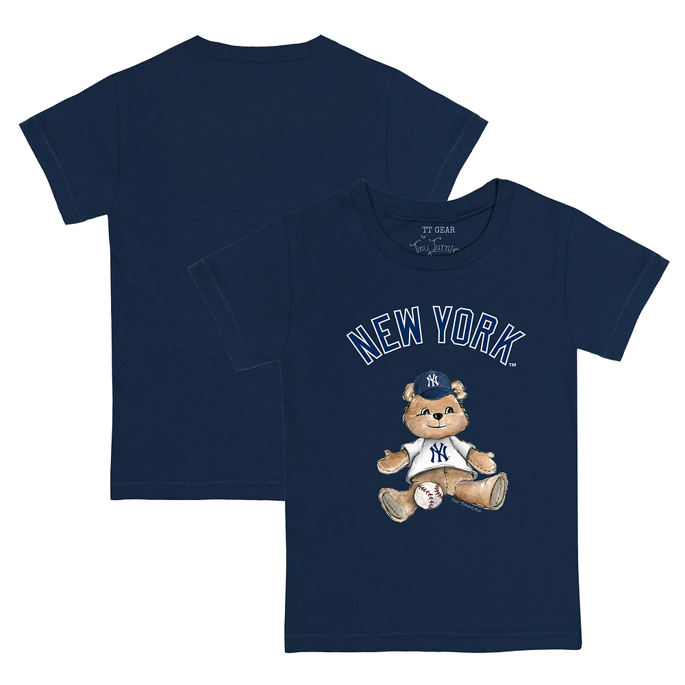 Toddler Tiny Turnip Navy New York Yankees Teddy Boy T-Shirt