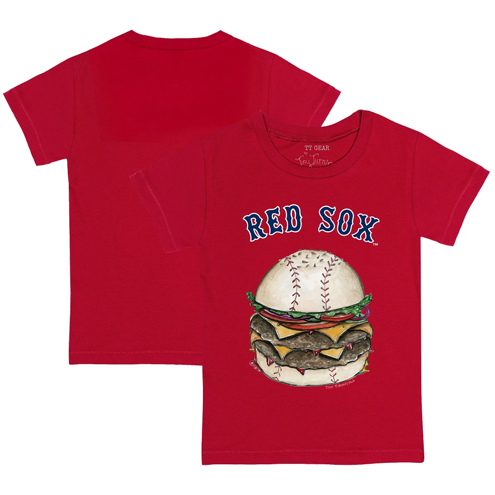 Toddler Tiny Turnip Red Boston Sox Burger T-Shirt
