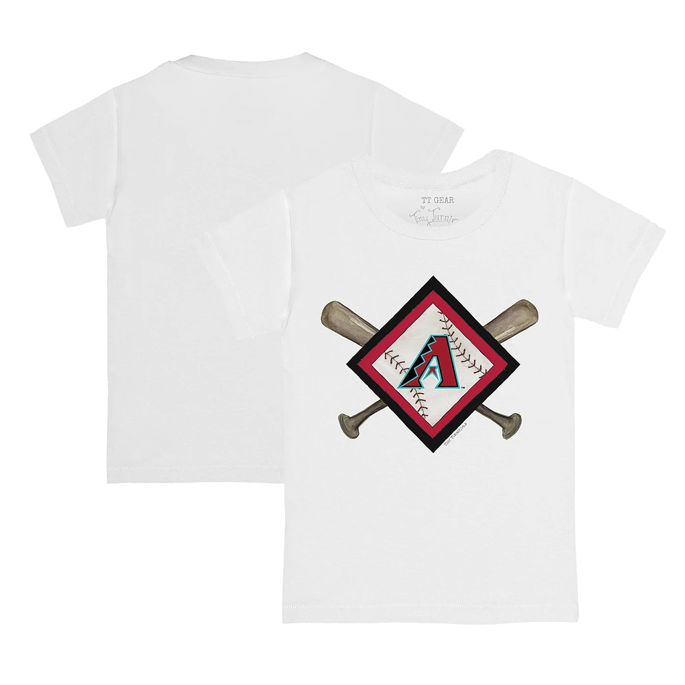 Toddler Tiny Turnip Arizona Diamondbacks Diamond Cross Bats T-Shirt