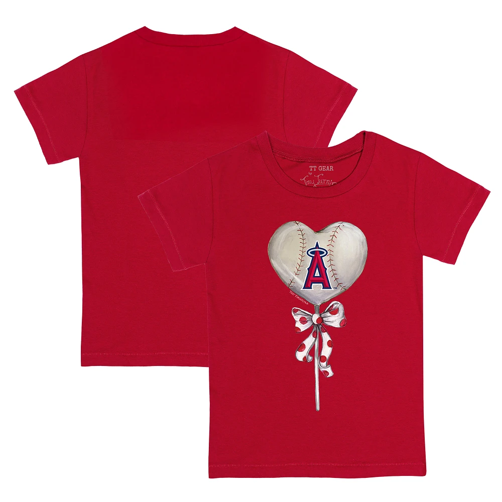 Toddler Tiny Turnip Red Los Angeles Angels Heart Lolly T-Shirt