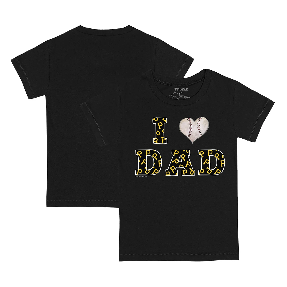 Toddler Tiny Turnip Black Pittsburgh Pirates I Love Dad T-Shirt