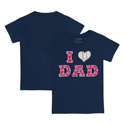 Toddler Tiny Turnip Navy Washington Nationals I Love Dad T-Shirt