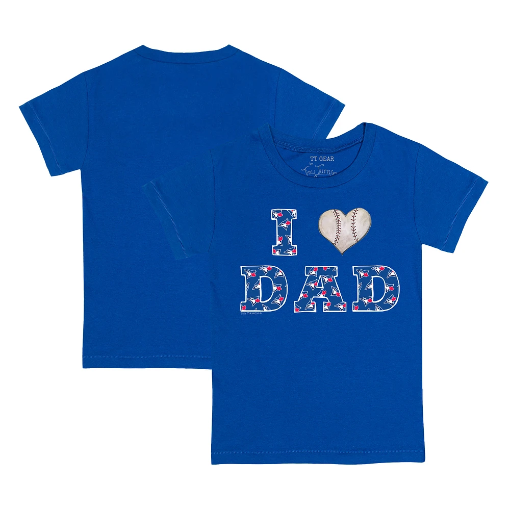 Toddler Tiny Turnip Royal Toronto Blue Jays I Love Dad T-Shirt
