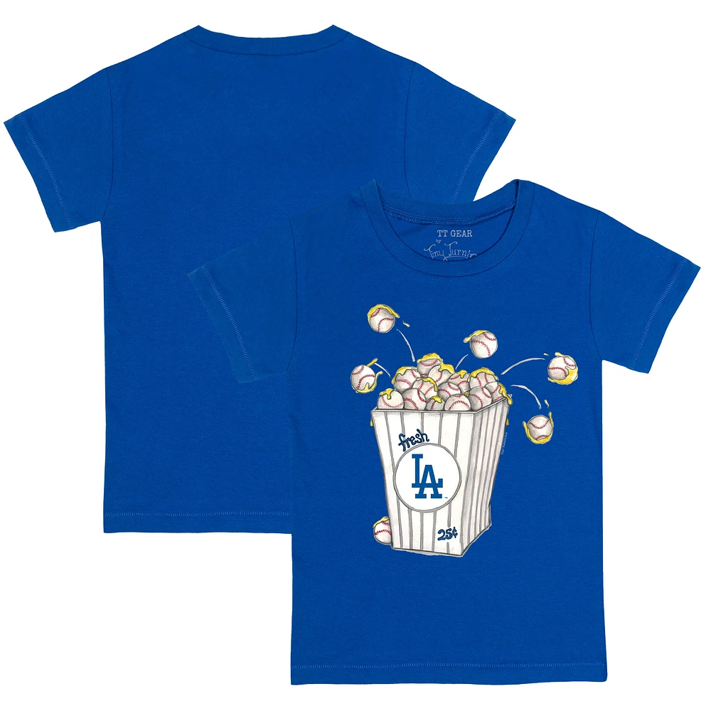 Toddler Tiny Turnip Royal Los Angeles Dodgers Popcorn T-Shirt